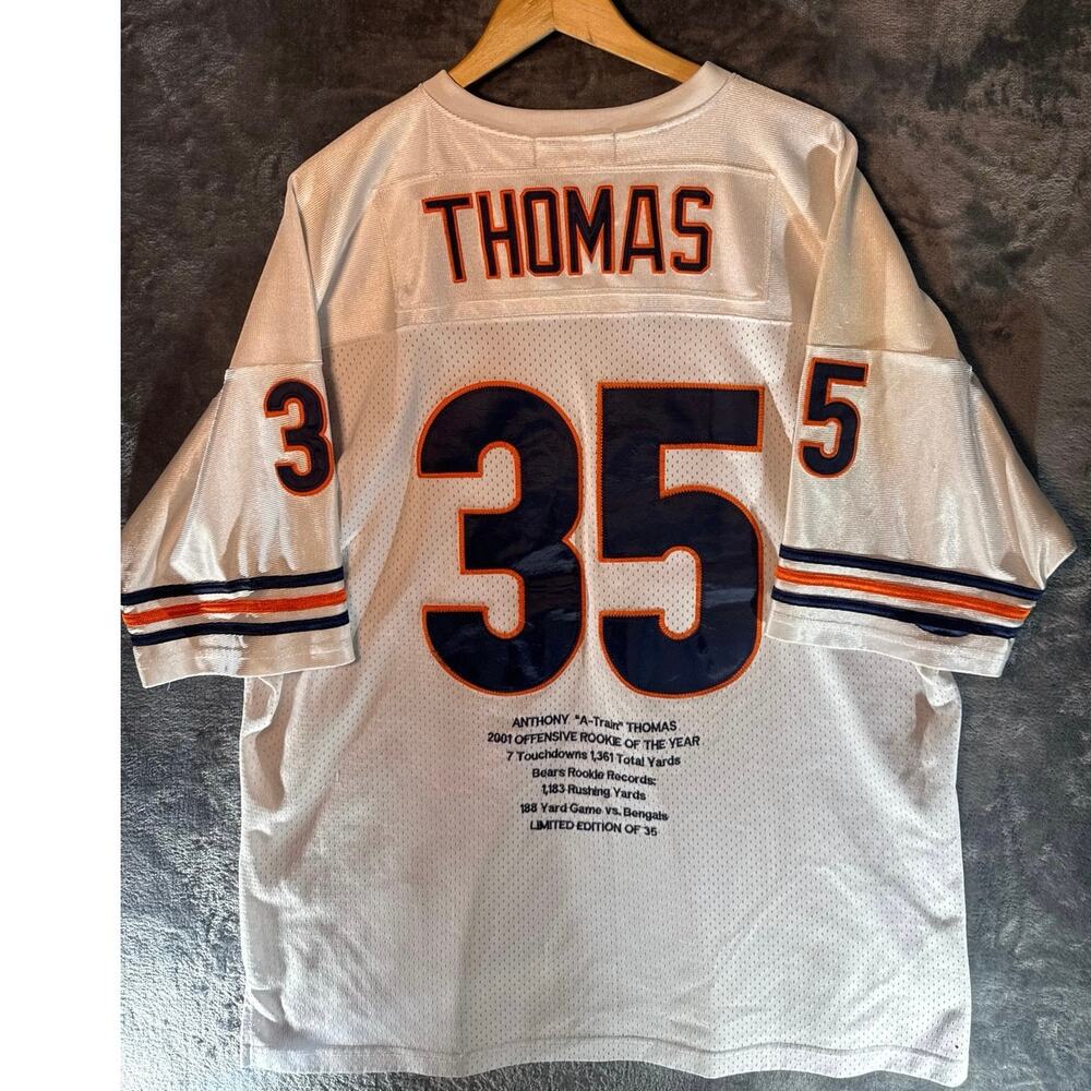Mitchell & Ness Chicago Bears Anthony Thomas Jersey 54 Limited Edition of 35 Y2K